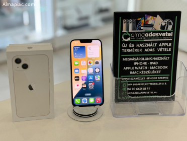 iPhone 13 128GB Független Újszerű/1-3 hónap gar./Akku 87%/p4639