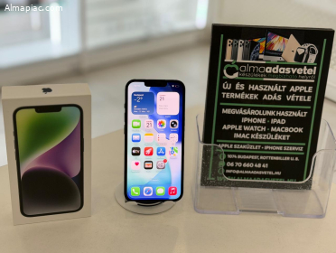 iPhone 14 128GB Független Újszerű/1-3 hónap gar./Akku 88%/p4695
