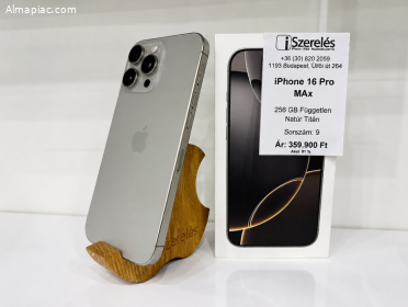 iPhone 16 pro max natúr titán akku 91% (9) iSzerelés.hu